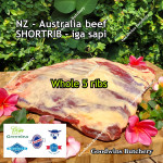 Beef rib SHORTRIB daging iga sapi konro frozen Australia RALPHS short rib portioned 2-3 ribs 1.2-1.6 kg/slab (price/kg)